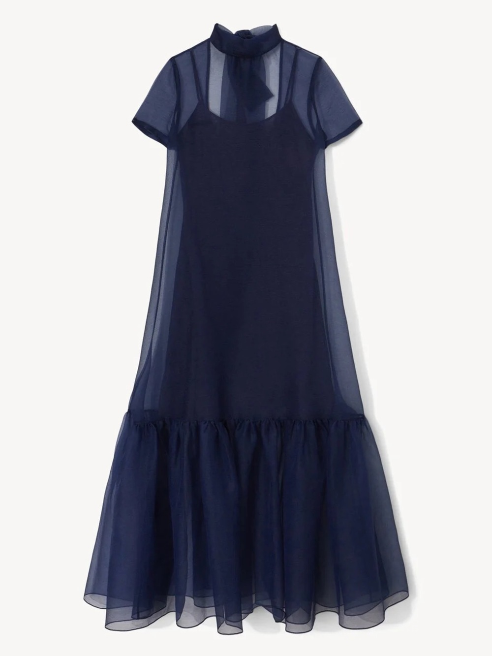 Staud CALLUNA DRESS NAVY - Picture 4 of 6